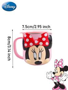 Monogram 1件裝 Disney 官方授權米老鼠 Mickey Mouse 與  角色 3D 杯頂裝飾飲水杯馬克杯，附蓋可重複使用水壺，適用居家辦公日常使用，桌面裝飾，動畫迷收藏，節日禮物 - 彩色 - 查看 5