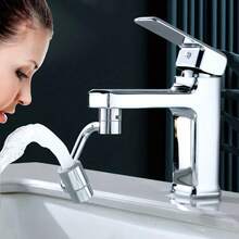 360° Rotating Faucet Extender, Dual Mode Aerator With Brass Extension Arm, Suitable For Kitchen And Bathroom Sink Dishwashing, Cup Rinsing, Ideal For Home Users, Renters And Cooking Enthusiasts, Housewarming, Mother's Day And Christmas Gift - U-shaped Robotic Arm Universal Faucet - View 6