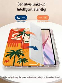 Ayotu 太陽波浪椰子樹圖案 Witch For Y 支架翻蓋保護殼，相容 iPad A16、Air 8 (M4) 2026 (11 吋)/2026 (13 吋)、Pro 13 12.9 11、10 2022 (10.9 吋)、Air 11 13、Mini、Air 11 吋保護殼、Kindle (第 11 代 2024 年上市)、Kindle Paperwhite 第 12 代 2024 - 彩色 - 查看 6