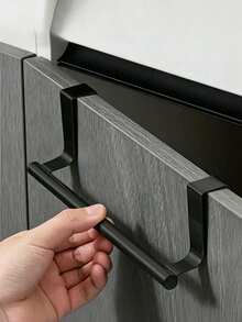 No Drill Single Bar Towel Rack, Cabinet Door Hanging Holder, Kitchen Storage Organizer - Multicolor - View 2