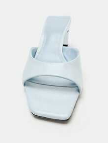 2026 春夏新款女款穆勒式高跟涼鞋 - 淺藍色 - 查看 4