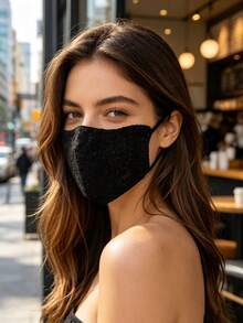 3pcs/1PC Women's Elegant Floral Lace Face Mask, 3D Breathable Fashion Sun Protection Shield, Washable & Reusable Soft Ear Loop Decorative Mask For Daily Outdoor Driving Dating - Multicolor - View 2