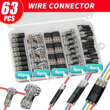 10/20 piezas Conectores de doble línea, 2 pines 2 puertos, aislados de PVC, contactos de cobre, terminales de conexión rápida, modo no conductor, con clip de bloqueo, para conexión de tiras de luces LED - multicolor - Ver 9