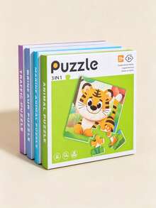 3-In-1 Magnetic Puzzle, Suitable For Progressive Education Logic Toy, Includes Magnetic Puzzle Pieces, Ocean/Animal/Transportation Theme Educational Game, Challenging Activity, Suitable For Learning And Patience Cultivation Birthday Gift - Multicolor - View 4