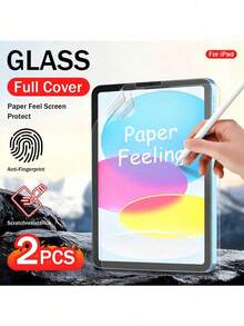 Yezodawee 2024新款纸质触感屏幕保护膜，适用于iPad Mini 7/4/5/6、iPad 10/11、iPad Pro 11/13，是馈赠亲友的理想之选，哑光质感，防眩光，防水，防震，防刮擦，防指纹，全覆盖。 - 2個 - 查看 25