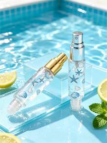 便攜旅行迷你可充電香水噴霧瓶 (10ml) - 採用 2 合 1 雙端設計，具備滾珠與噴霧功能。裝飾有櫻桃與蝴蝶結圖案，呈現精緻美感。 - 彩色 - 查看 3