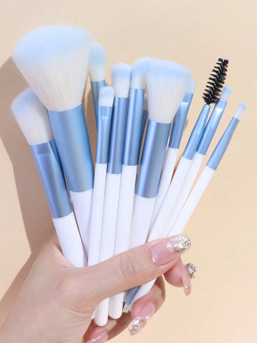 1 Set Kuas Makeup Profesional, Kuas Bedak, Kuas Perona Pipi, Kuas Eyeshadow, Kuas Bulu Mata, Kuas Makeup Wajah Multifungsi, Alat Kecantikan - MultiWarna - View 1