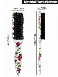 Unisex Styling Brush, Long Handle Beard Cleaning Brush, Fragrance-Free Hair Comb, Suitable For Creating Smooth Ponytails, Buns, Smoothing Flyaways, Controlling Hairline, Backcombing And Volumizing, Wide-Tooth Pointed Design, Convenient For Parting And Sectioning. Also A Gift For Women, Birthday Gift, Bridesmaid Gift, Wedding Gift, Travel Essential, Beach Essential, Holiday Essential, Bathroom Essential, Summer New Arrival - Multicolor - View 6