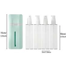 Garrafas Dispensadoras de Viagem 4 em 1 com Bomba para Cuidados de Pele, Loção, Champô, Gel de Banho e Perfume, Conjunto de Artigos de Toalete, Essencial de Viagem, Regresso às Aulas, Presente de Férias e Mais - Ver 6