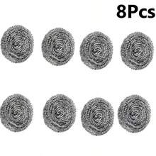 8/20/40pcs Stainless Steel Scouring Pads, Multi-Functional Kitchen Cleaning Balls. Essential Home Cleaning Tool, Outdoor/BBQ Cleaning Brush. Sponge And Cleaning Ball 2-In-1 - Multiple Packs - View 13