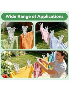 5/1pc Transparent Plastic Balloon Arch Clips Spring Clips Background Balloon Garland Strip Banner Reusable Tie Tool Handmade Holiday Wedding Birthday Party Gift Supplies Decoration Essentials Large Bedding Clips Drying Clips - A - View 9
