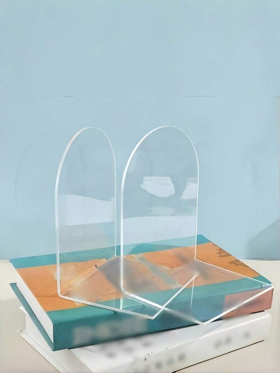 1/4/8件組多功能透明壓克力桌面書架，書籍展示與收納架，書架，適用於書籍、繪本及桌面書籍的收納與整理，適合辦公室、居家、零售店、圖書館、臥室，開學季理想選擇