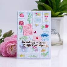 1pc 3D Embossed Folder, DIY Scrapbooking Supplies, Stamped Collage Pattern Plastic Embossed Folder, Suitable For Card Making, Scrapbooking And Other Paper Craft Creations - Multicolor - View 2