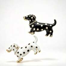 Cute Enamel Dog Brooch Set, Faux Pearl & Rhinestone Puppy Pins, Fashion Animal Jewelry Accessories, Gift For Dog Lovers - Puppy - View 19