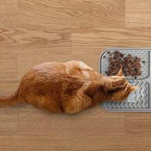 20 x 20 cm Leckmatte für Haustiere mit Saugnäpfen, beruhigende Futtermatte für das Badtraining, Stressabbau-Leckspielzeug, geeignet für Hunde und Katzen - 300 ml - Übersicht 5