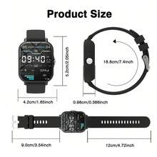 ZhiKexing Reloj inteligente deportivo con pantalla HD de 1.83 pulgadas, gran capacidad de batería, llamadas Bluetooth, reproducción de música, múltiples modos deportivos, adecuado como regalo para amigos y parejas, compatible con Android e iOS - Ver 6