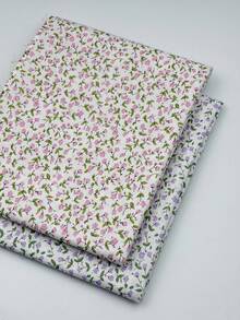 1pc Pastoral Style Printed Cotton Fabric, Ditsy Floral Pattern, Size 50cm*155cm, Suitable For DIY Handmade Clothing, Dresses, Curtains, Bed Sheets, Packaging Decoration, Etc. - Small Floral Pattern - View 12