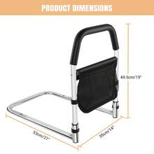 7Sevenjokers Black Bed Rails With Storage Pockets And Non-Slip Handles; Anti-Fall Handrails Suitable For The Elderly, Pregnant Women And People With Disabilities; Sturdy And Durable Security Rails For Use At The Side Of A Bed At Home - Black - View 6