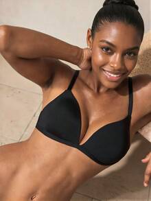 Veilyse Women's Seamless Supportive Wireless Bra With Lift And Shaping, Comfortable For Summer - Black - View 7
