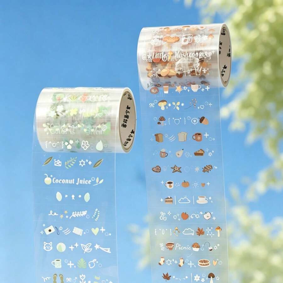 JotBox Four Seasons Whisper PET Die-Cut Tape Stickers, All-Match Daily Life Decorative Stickers For Planner Scrapbooking And Collage - Whispers Of the Four Seasons - View 1
