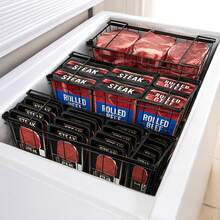 4 Pack Freezer Baskets For Chest Freezers Black Storage Bins With Handles - Black - View 6