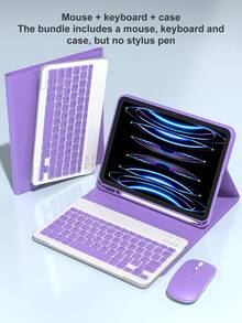 Light purple Keyboard+case+mouse set