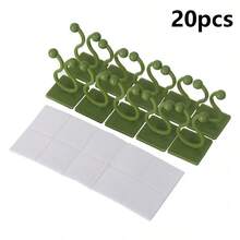 Clips de pared para plantas trepadoras, ganchos para plantas trepadoras, clips para plantas trepadoras verdes, clips fijos para plantas trepadoras verdes, ganchos trepadores, dispositivo de fijación de plantas verdes sin costuras, accesorios de gestión de cables, herramientas de jardinería, decoración de jardín, estante para plantas de interior - B - Ver 13