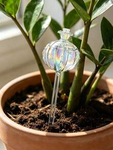 Cactus-Shaped Automatic Watering Spike, Rainbow Color Plant Watering Ball, Automatic Watering System, PVC Material, Narrow Mouth Design Extends Watering Time, Suitable For Indoor And Outdoor Plants, Essential For Spring And Summer Potted Plants (Cap Shipped Randomly) - Multicolor - View 1
