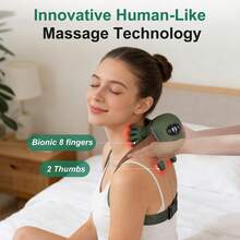 Electric Neck And Shoulder Massager With Massage Function - Wireless Portable USB Rechargeable Deep Tissue Massage Pad, Suitable For Neck, Shoulders, Back And Arms. Durable Plastic Material, Ergonomic Design - Perfect Gift For Parents, Neck Massager - Multicolor - View 4