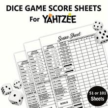 51/101件 YahtzEEE 單字骰子遊戲 | 2人或更多玩家家庭單字遊戲計分板，快節奏骰子遊戲 | 家庭派對遊戲之夜 | 同時對戰 | 10分鐘內快速趣味，為好友與家庭遊戲之夜帶來歡樂 - 彩色 - 查看 3