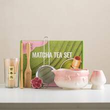 1 pieza/7 piezas Juego de té matcha con lazo y corazón con pico, incluye cuenco de matcha, batidor de matcha, colador de té, taza de matcha, agitador, cuchara de té, juego de cuencos de té, herramientas de preparación de matcha, herramientas para hacer postres y bebidas, caja de regalo estilo japonés, juego de agitación de matcha Matsudai, regalo para amantes del matcha, juego de vuelta a la escuela, juego de regalo festivo - Multicolor - Ver 1