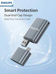 Philips Portable SD Card Reader, USB 3.1 Interface, High Performance And Stable, Dual Interface Plug And Play, With Lanyard Hole For Easy Carrying, Suitable For Photography And Daily Data Transfer - View 4