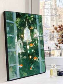 Goldfish Wind Chime DIY Number Painting Canvas Art Handmade Adult Home Decor Wall Art Holiday Gift Personalized Gift Decoration - Sets - View 4