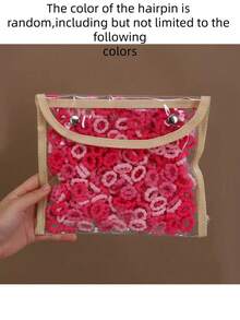 1pc Transparent Hair Tie And Hair Clip Storage Bag - White - View 12