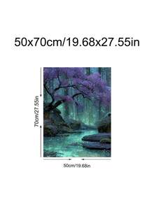 1pc Enchanted Forest Wall Art, Magical Stream Canvas Print, Fairy Lantern Fantasy Decor, Ideal Gift,Suitable For Bedroom,Living Room,Office,Wall Arts,Wall Decor,Home Decor,Room Decor,Canvas Wall Art,Posters, Wall Art With Frame, Optional Frame ﻿ ﻿ - 1PCS - View 12