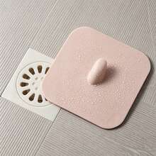 2/1 Reusable Drain Hole Cover, Square Drain Hole Plug With Easy To Grip Handle, Hair Collector, Suitable For Shower Bathtub, Bathroom Sink, Kitchen Laundry Room, Suitable For Standard Size Drain Outlet, Easy To Install And Clean, Soft TPR Material, - Multicolor - View 9