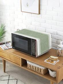 1件裝極簡現代客廳桌旗，微波爐防塵罩保護罩，長方形桌布，可水洗，適用於家庭晚餐、咖啡桌、廚房與餐廳裝飾，餐桌裝飾派對與場景佈置，居家裝飾，戶外露台桌旗裝飾，玄關裝飾，壁爐布裝飾 - 淡綠色 - 查看 6