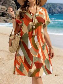 Women Long Dresses - Whole Grain Coffee - View 1