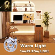 10m/5m/3 Meters/2m/1m, Smart Easy Install White USB-LED Button Switch Light Strip, With Switch - Multi-Functional And Cuttable, LED Light Strip, USB Powered, With Button Control, Warm White, Bedroom, Closet, Kitchen Cabinet Decoration Easy Installation, Bedroom LED Light Perfect Fit, Great For TV Backlight, Bedroom, Living Room Decoration, Office Desk Accessories, Travel, Camping, Party And Birthday Gifts, Living Room Light - White - View 14