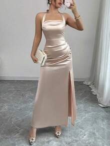 Women Midi Dresses - Champagne - View 6