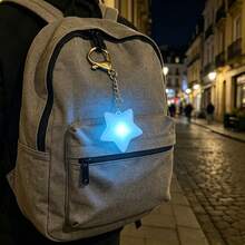 USB Rechargeable Mini Star-Shaped Touch Sensor Night Light - Auto-Sensing Bag Light, Portable Travel Keychain Pendant Light, Handheld Star-Shaped Lamp, Star Design, Suitable As Romantic And Thoughtful Valentine's Day, Mother's Day, Friend Birthday Gift - White Star - View 9