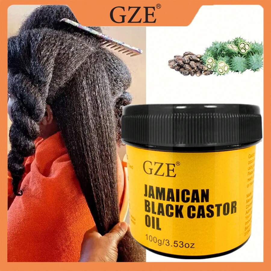 GZE 牙买加黑蓖麻油 - 纯冷压提取物，促进头发浓密和头皮健康 - 强健头发，滋润和滋养头皮，帮助实现浓密强韧的秀发。 - 薑色 - 查看 1