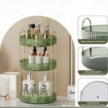 360 Rotating Makeup Organizer And Storage For Vanity Countertop 1Tiers,2 Tiers,3Tiers, High Capacity Cosmetic Skincare Perfume Organizer For Dresser Bathroom  Organizers(Green) - Green - View 12