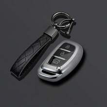 3-Button TPU Car Key Cover Compatible With Hyundai Solaris Verna Elantra Santa Fe I10 I20 I30 I35 I40 IX35 IX45 Creta Tucson Accent - A - View 1