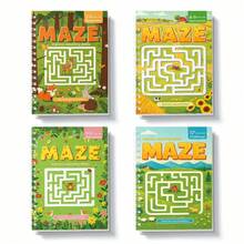 Maze Puzzle Activity Book, Helps You Focus Attention, Reduce Mental Clutter, And Develop Better Thinking Habits Through Engaging Route Challenges, Perfect For Use And Relaxation At Your Desk Back To School - Maze - View 1