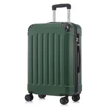 YONSLY Hard Shell Suitcase 16/20/24/28 Inches With 4 360° Wheels Sturdy Double Zipper Combination Lock Mesh Pocket Soft Rubber Handle Travel Suitcase - 深綠 - 查看 1