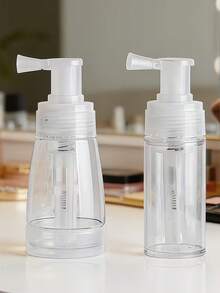 Leak-Proof Powder Spray Bottle, Multi-Purpose Powder Dispenser Container, Portable Home Talcum Powder Shaker Bottle, Reusable Container - Multicolor - View 1