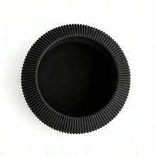 ORIZZONTE Vase décoratif à double globe avec texture côtelée verticale, porte-fleurs pour fleurs séchées et compositions minimalistes, décoration maison/bureau – 100 % fabriqué en Italie, expédié d'Italie - noir - Voir 6