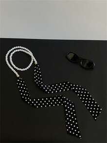 1pc Polka Dot Faux Pearl Necklace, Versatile Accessory For Scarf, Necklace, Waist Chain, Headband, Suitable For Banquet, Casual And Music Festival Occasions - Multicolor - View 11