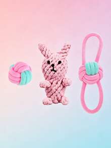 1/2/3/4/5/6/7pcs Pet Dog Cotton Rope Toy Set, Durable Chewing & Teething Rope Toys For Medium & Puppy Dogs, Teeth Cleaning Interactive Tug Rope Toys, Pet Chew Toys - Multicolor - View 18